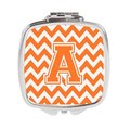 Carolines Treasures Letter A Chevron Orange and White Compact Mirror CJ1046-ASCM